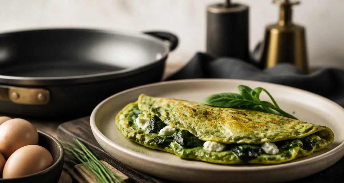 Omelette healthy aux épinards, recette express