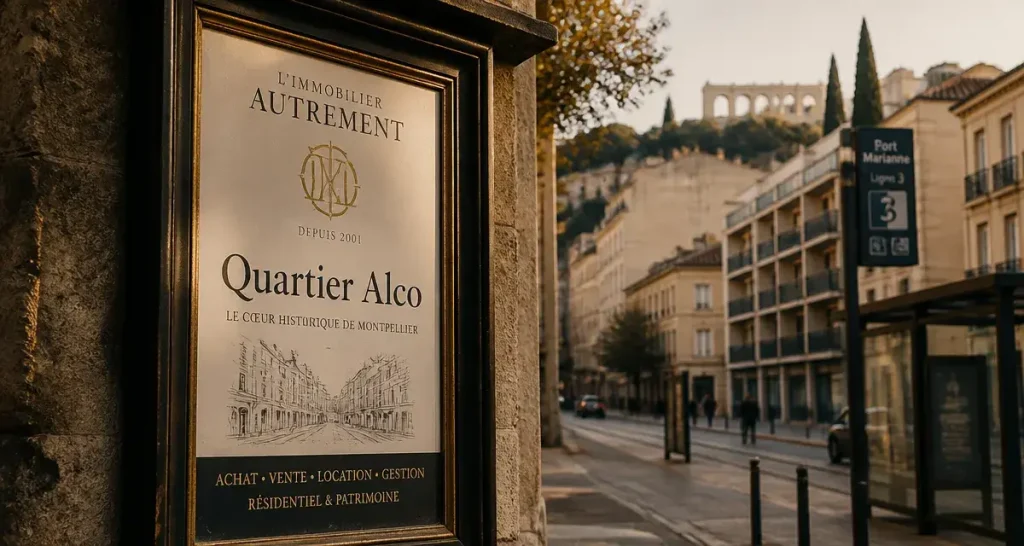 Quartier alco Montpellier : rue calme et tram ligne 3