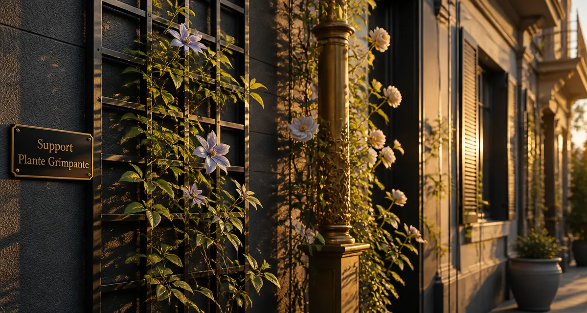 support plante grimpante façade urbaine élégante