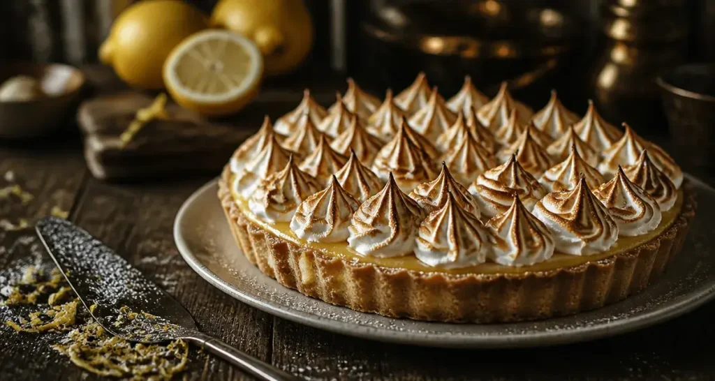 Tarte sucrée citron meringuée