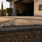 Allée carrossable pas cher en gravier stabilisé : portance et drainage visibles