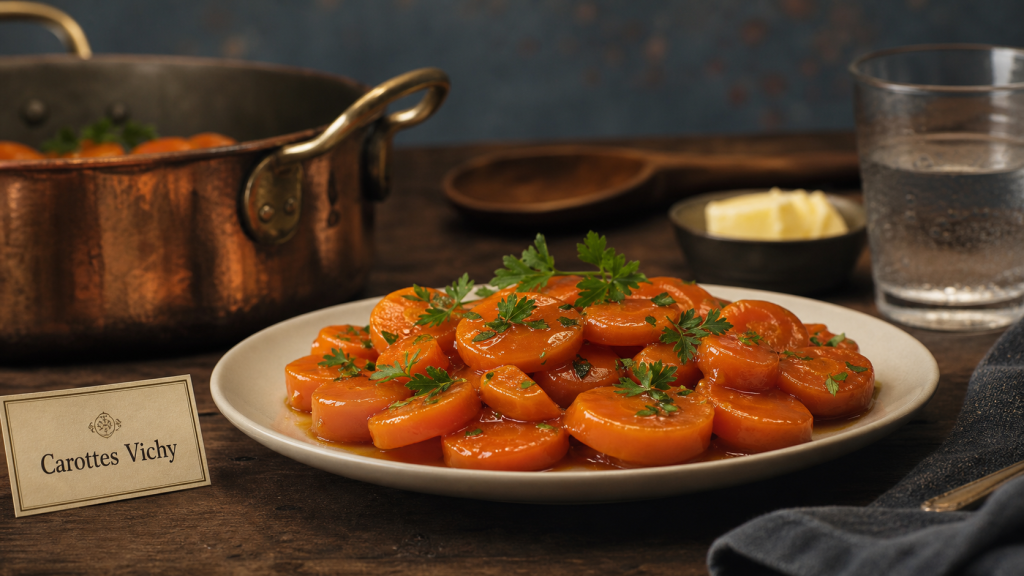 Carottes Vichy recette : rondelles nappées au sirop, persil