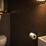 Couleur WC tendance 2024 : bleu saphir et tons terre, WC chic moderne