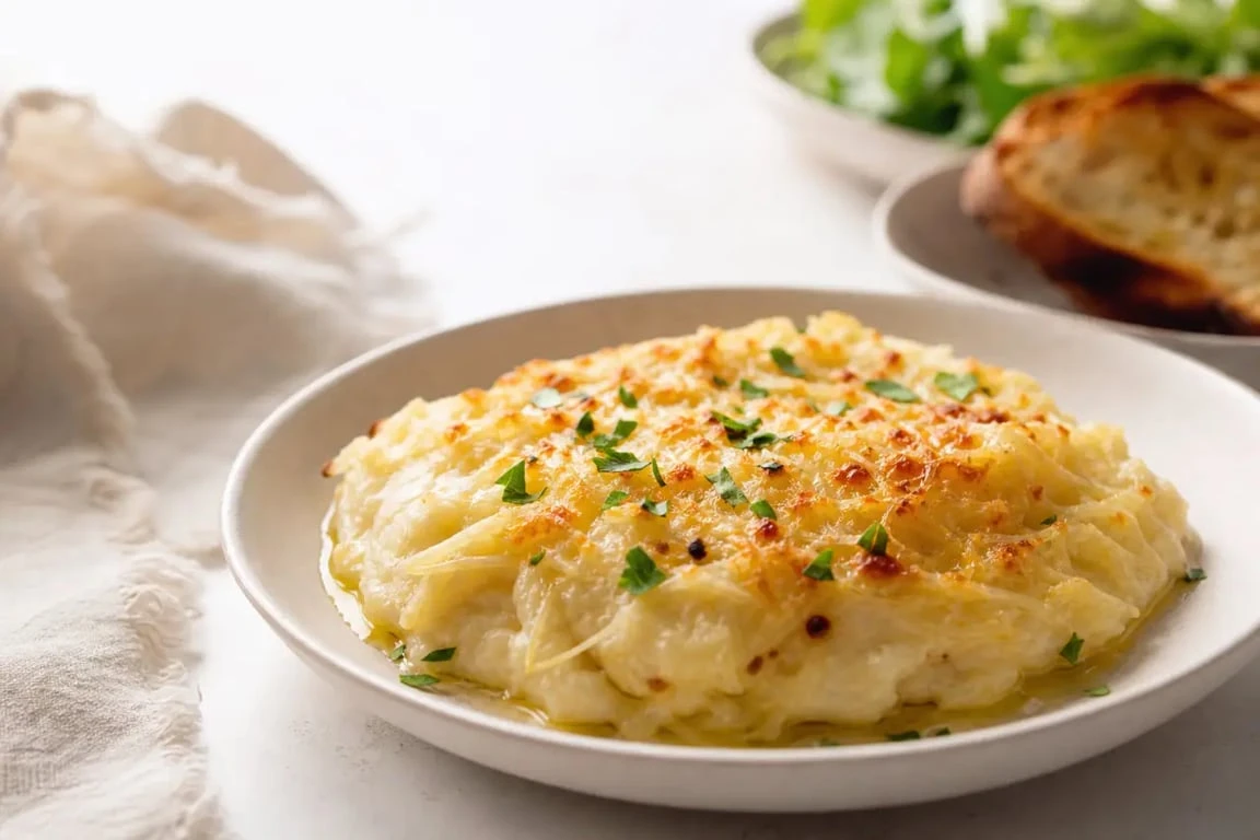 Véritable recette brandade de morue servie chaude et crémeuse dans une assiette