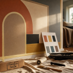 Fresque murale facile à faire : ruban de masquage, couleurs sans bavures