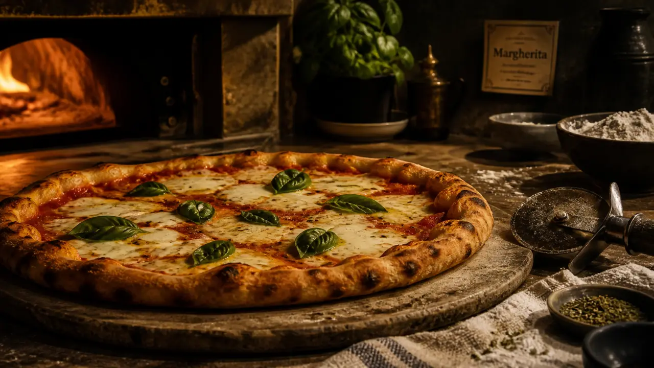 Idee de pizza italienne Margherita maison, pizza sur pierre à pizza