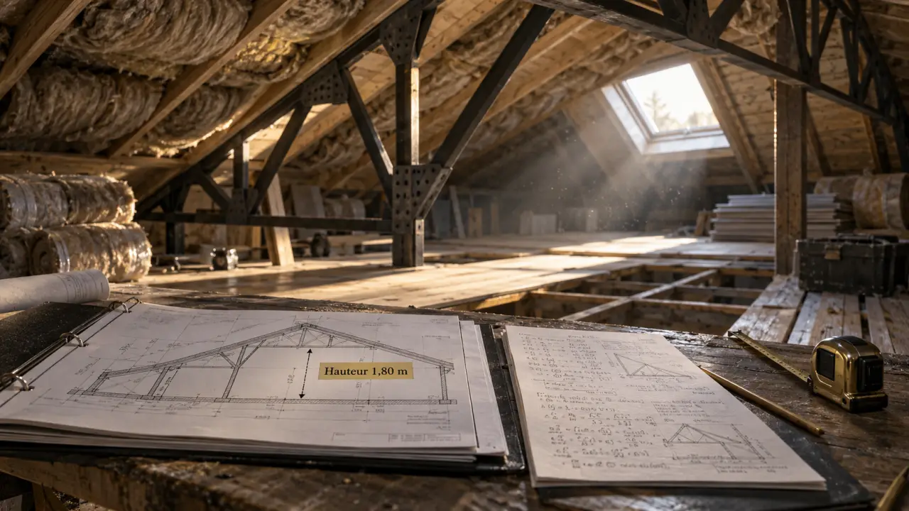 Aménager des combles : comble aménageable en cours de travaux