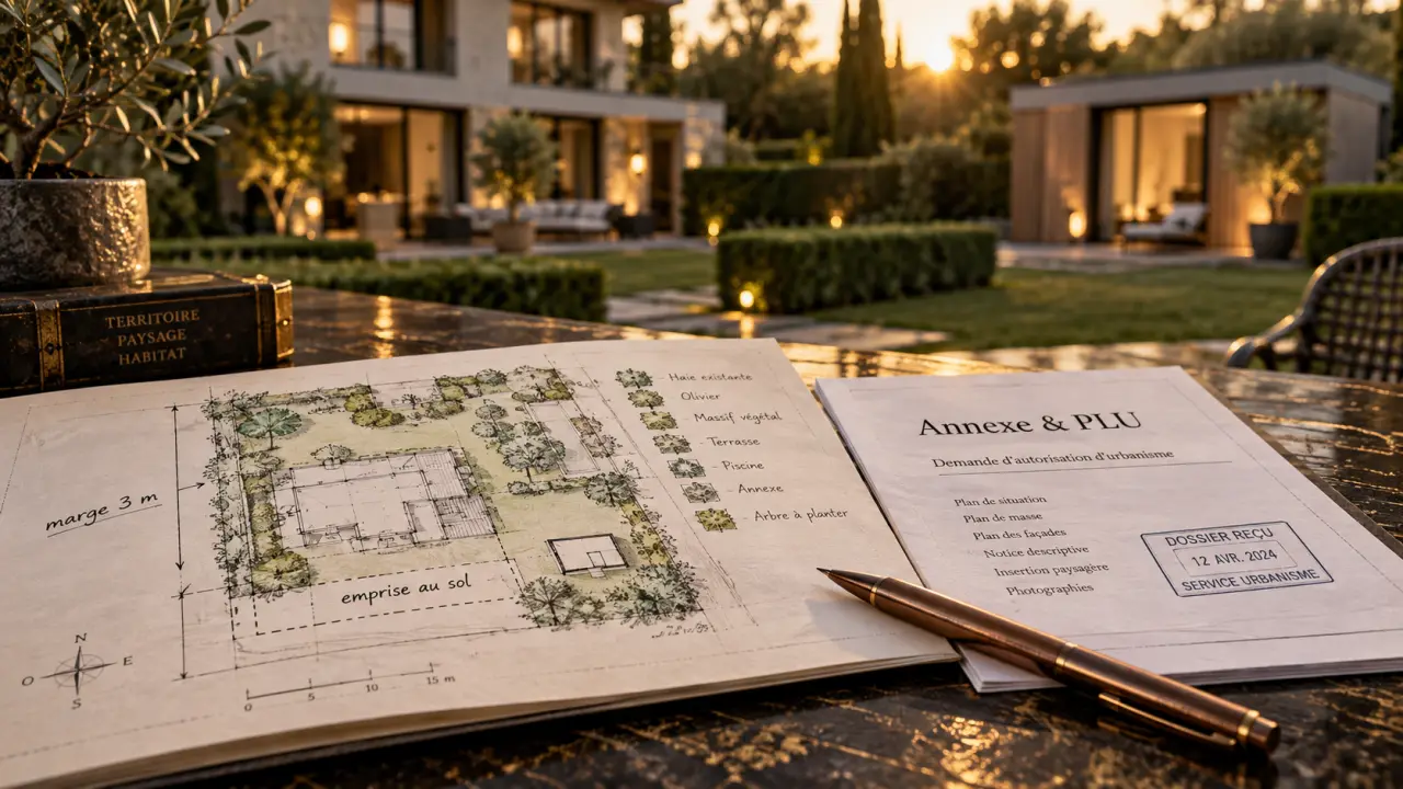 Annexes maison : plan PLU et urbanisme pour construire une annexe