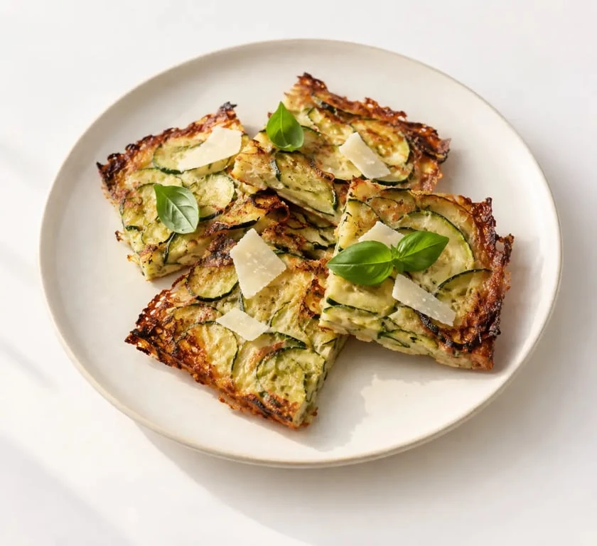 Scarpaccia de courgettes recette italienne, galette toscane dorée au parmesan