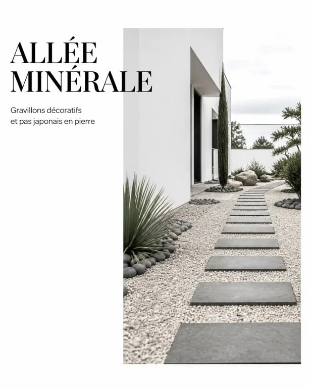 Exemple de fournisseur de pierres naturelles à Montussan pour une allée et un jardin décoratif