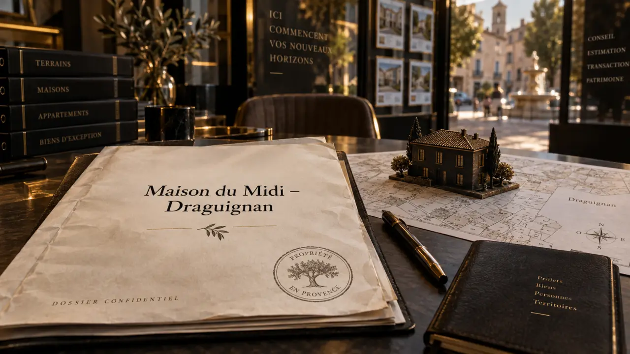 Maison du midi draguignan, dossier agence et maquette de maison pour vérifier l’établissement