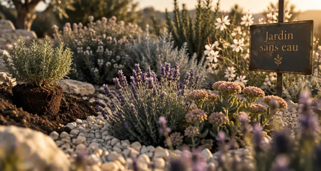 Plantes résistantes à la sécheresse en rocaille : sol bien drainé