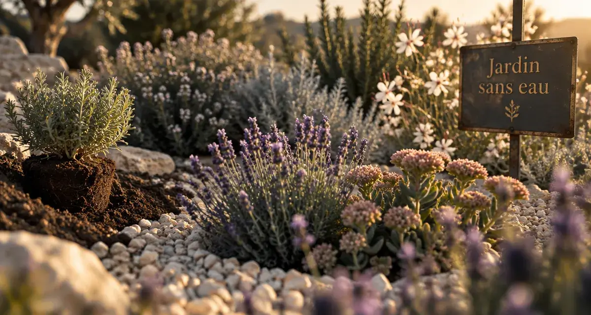 Plantes résistantes à la sécheresse en rocaille : sol bien drainé