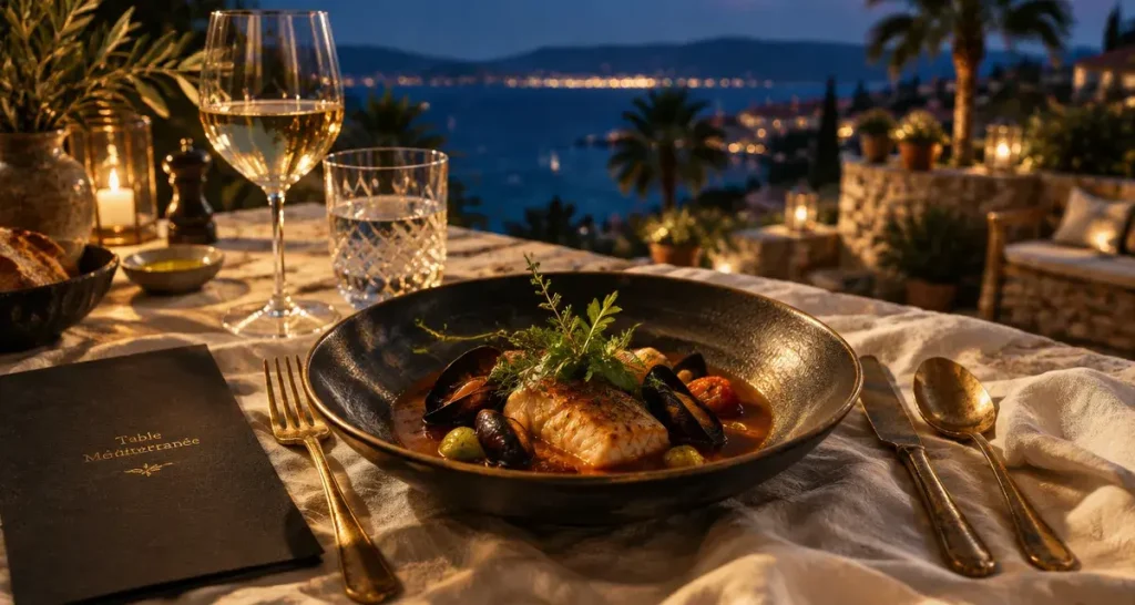 Restaurants gastronomiques Toulon : table en bord de mer, bouillabaisse et vue mer